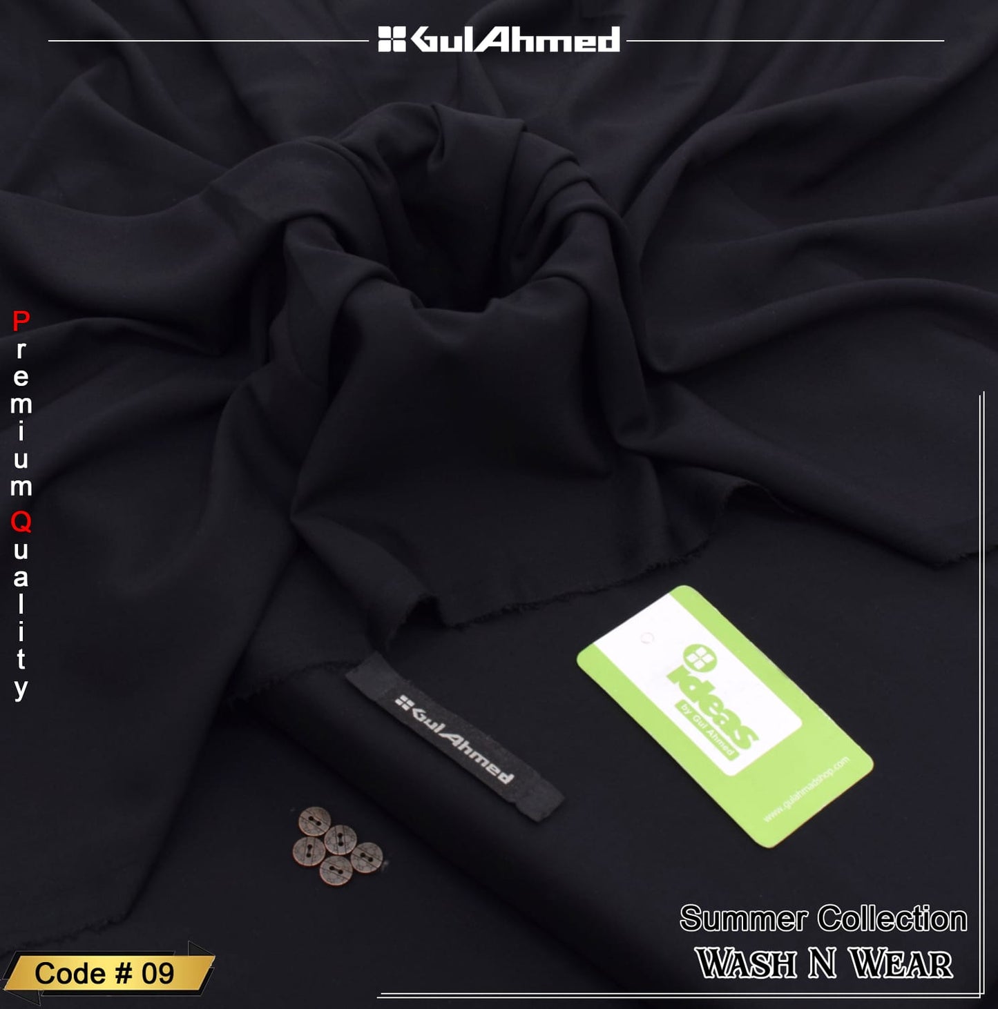 GulAhmed Wash n Wear Suit with Gift Box