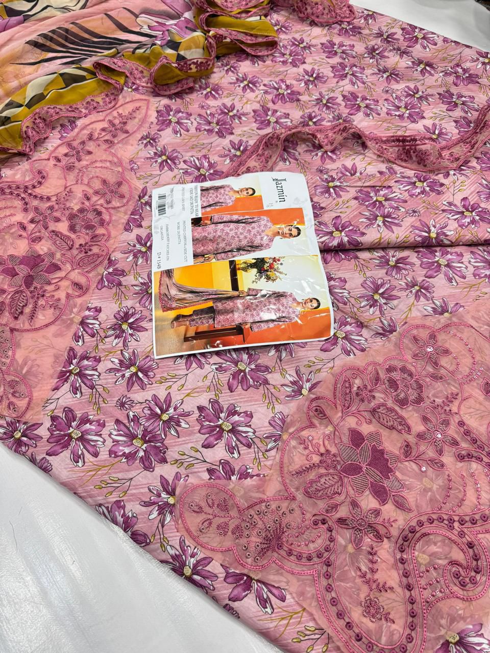 Lawn 3pc with Organza Patches & Cutwork Dupatta
