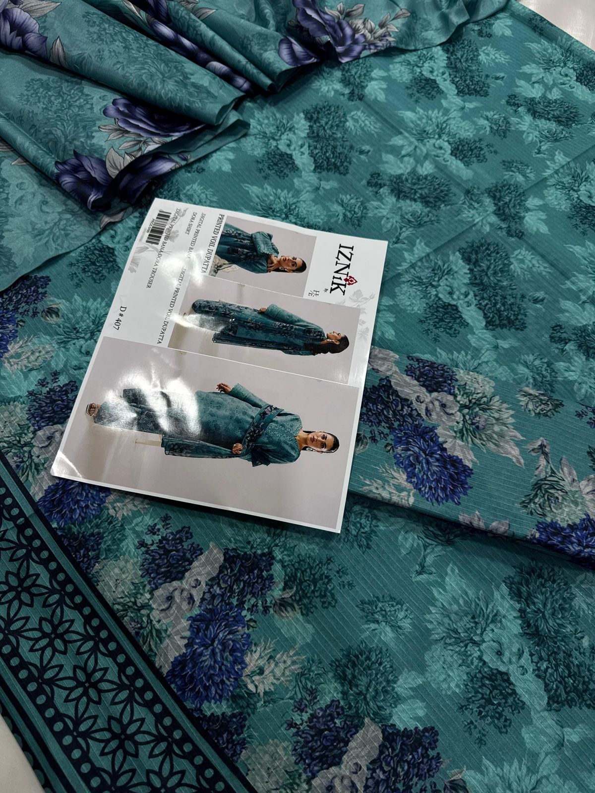 Lawn 3pc with Organza Patches & Cutwork Dupatta (Copy) (Copy)