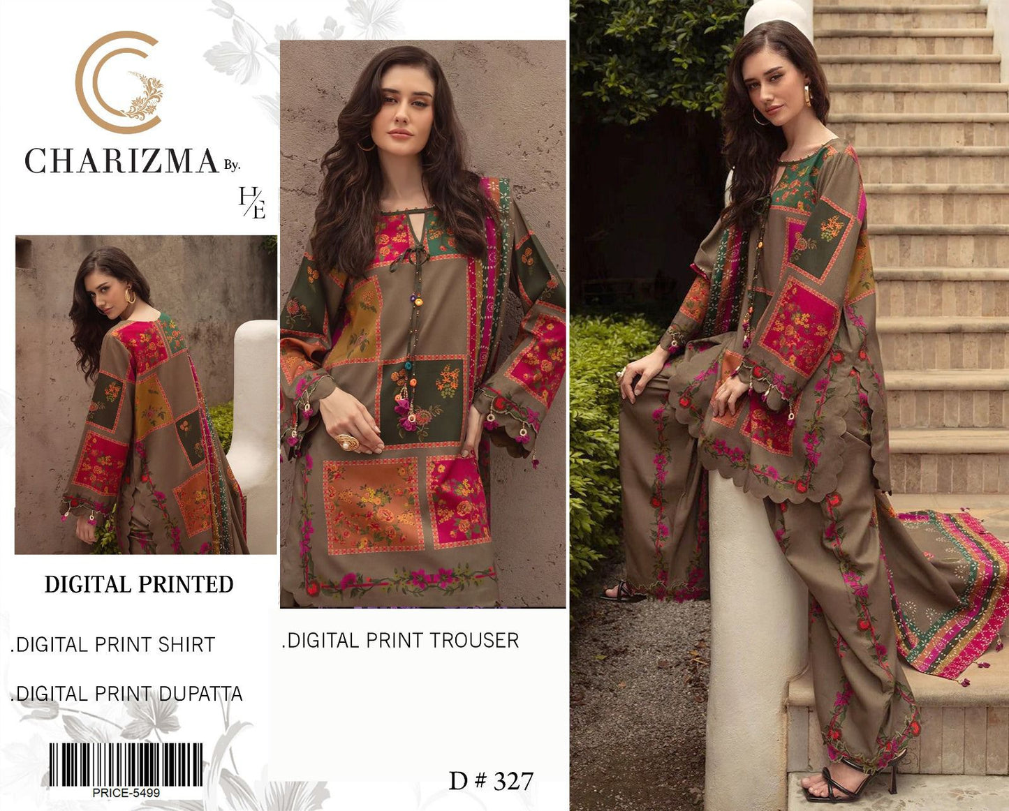 Lawn Digital Printed 3pc