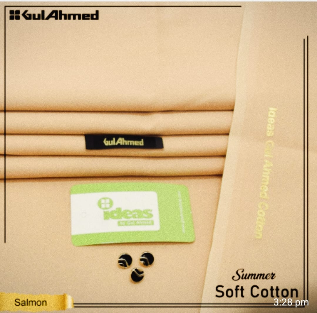 GulAhmed Unstiched cotton fabric with gift box