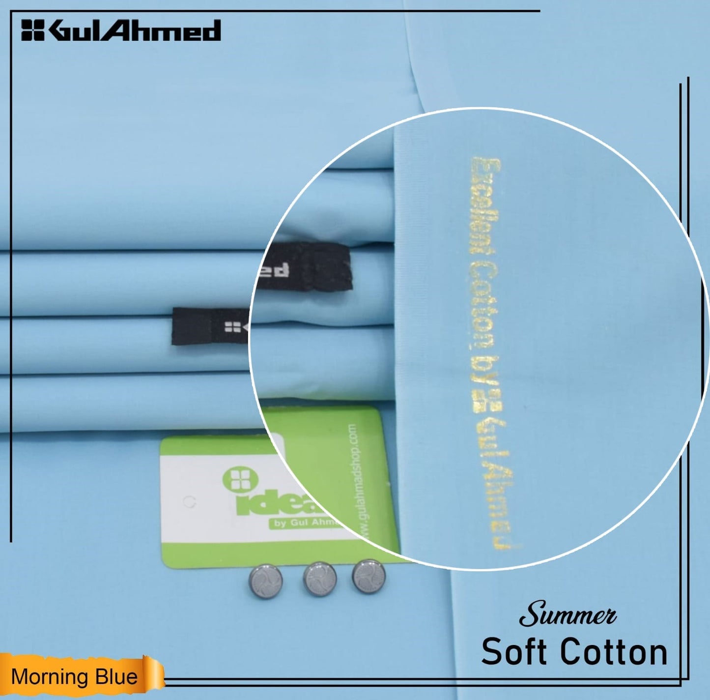 GulAhmed Unstiched cotton fabric with gift box