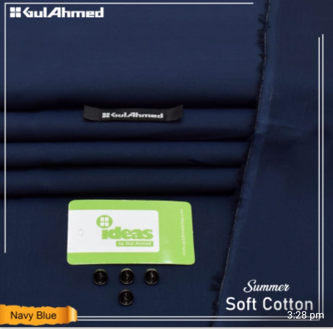 GulAhmed Unstiched cotton fabric with gift box