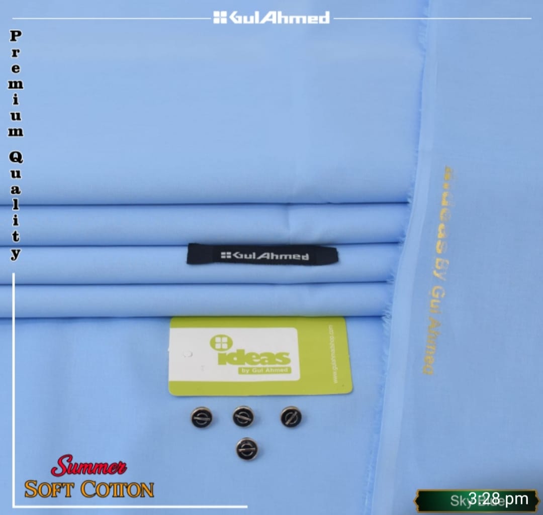GulAhmed Unstiched cotton fabric with gift box