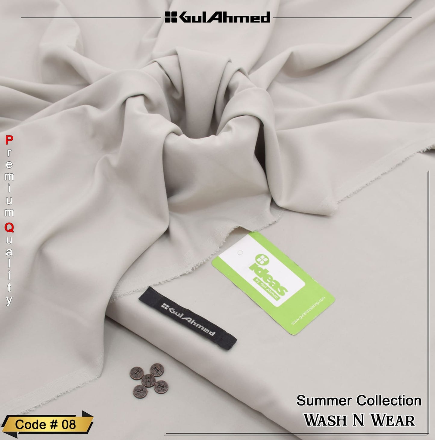GulAhmed Wash n Wear Suit with Gift Box