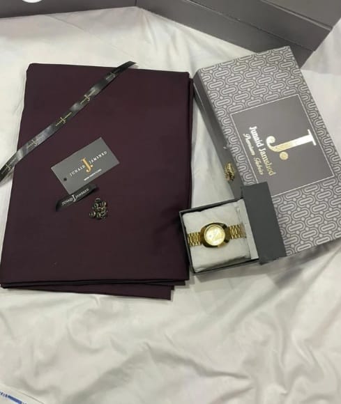 J. WASH N WEAR Suit & Branded Watch with BOX Pack (Copy)