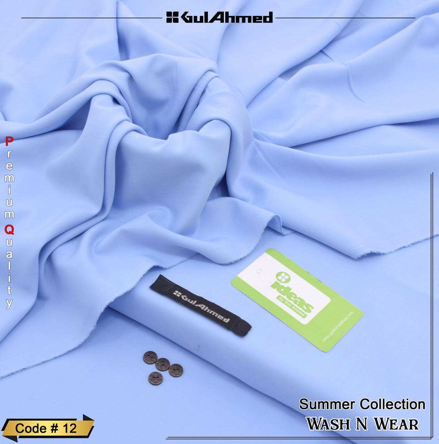GulAhmed Wash n Wear Suit with Gift Box