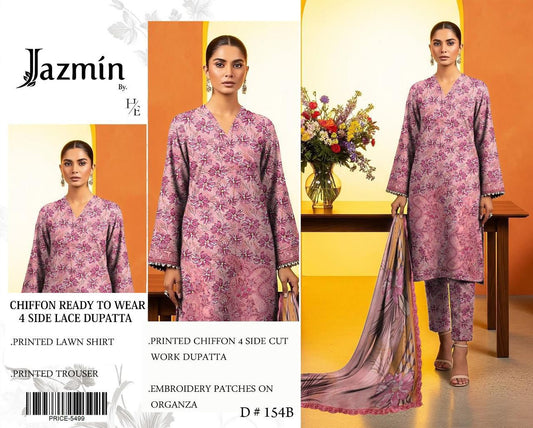 Lawn 3pc with Organza Patches & Cutwork Dupatta
