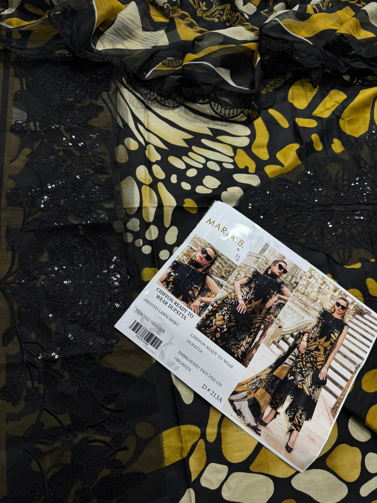 Lawn 3pc with Organza Patches & Cutwork Dupatta
