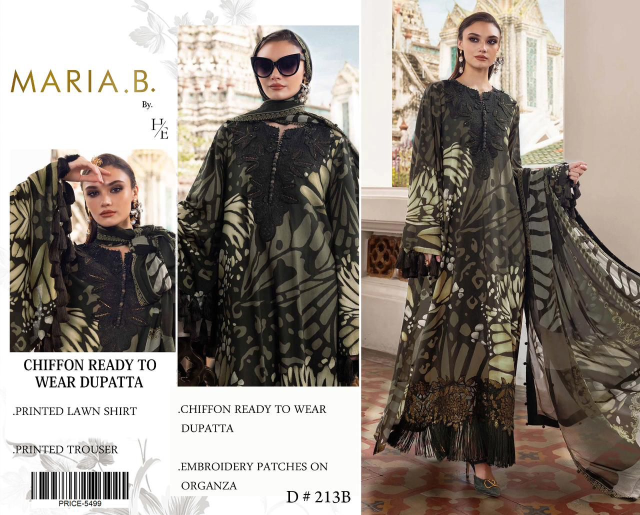 Lawn 3pc with Organza Patches & Cutwork Dupatta