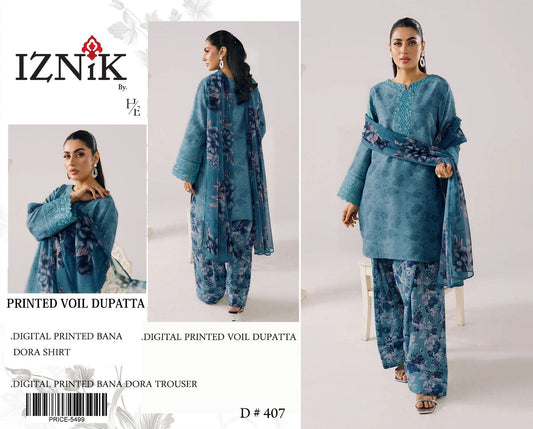 Lawn 3pc with Organza Patches & Cutwork Dupatta (Copy) (Copy)