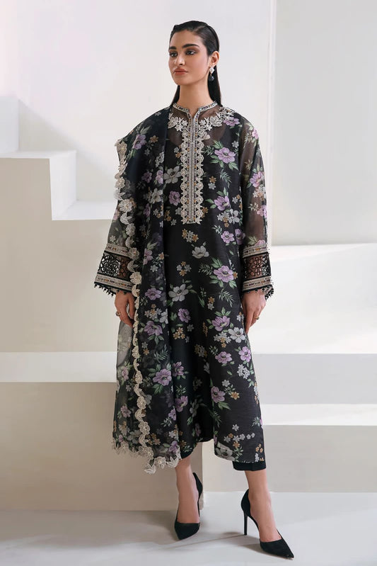 Lawn 3pc with Organza Patches & Cutwork Dupatta